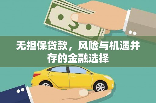 洪江无担保贷款，风险与机遇并存的金融选择