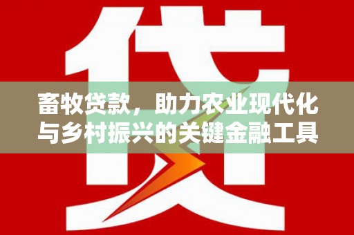 洪江畜牧贷款，助力农业现代化与乡村振兴的关键金融工具