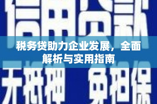 洪江税务贷助力企业发展，全面解析与实用指南