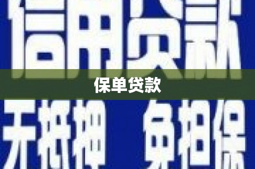 洪江保单贷款