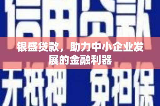 洪江银盛贷款，助力中小企业发展的金融利器