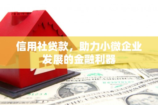 洪江信用社贷款，助力小微企业发展的金融利器