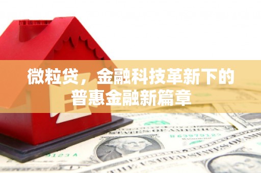 洪江微粒贷，金融科技革新下的普惠金融新篇章